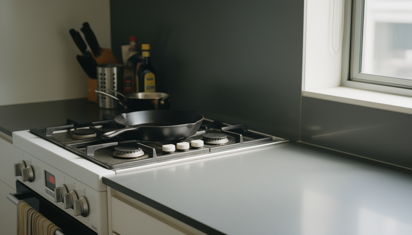 Dirty kitchen before cleaning